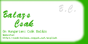 balazs csak business card