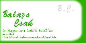 balazs csak business card